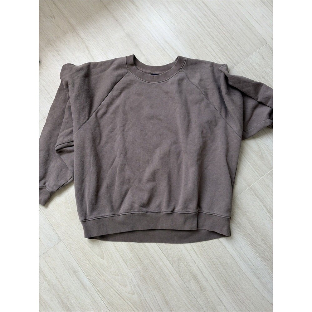 Gap Sweatshirt XL Brown Distressed Crewneck Pullover